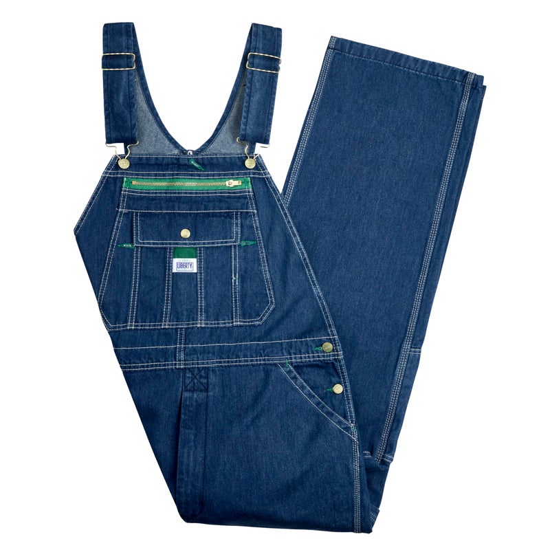 Liberty Walls Liberty Relaxed Washed Denim Bib Overalls 34X28 - Image 3